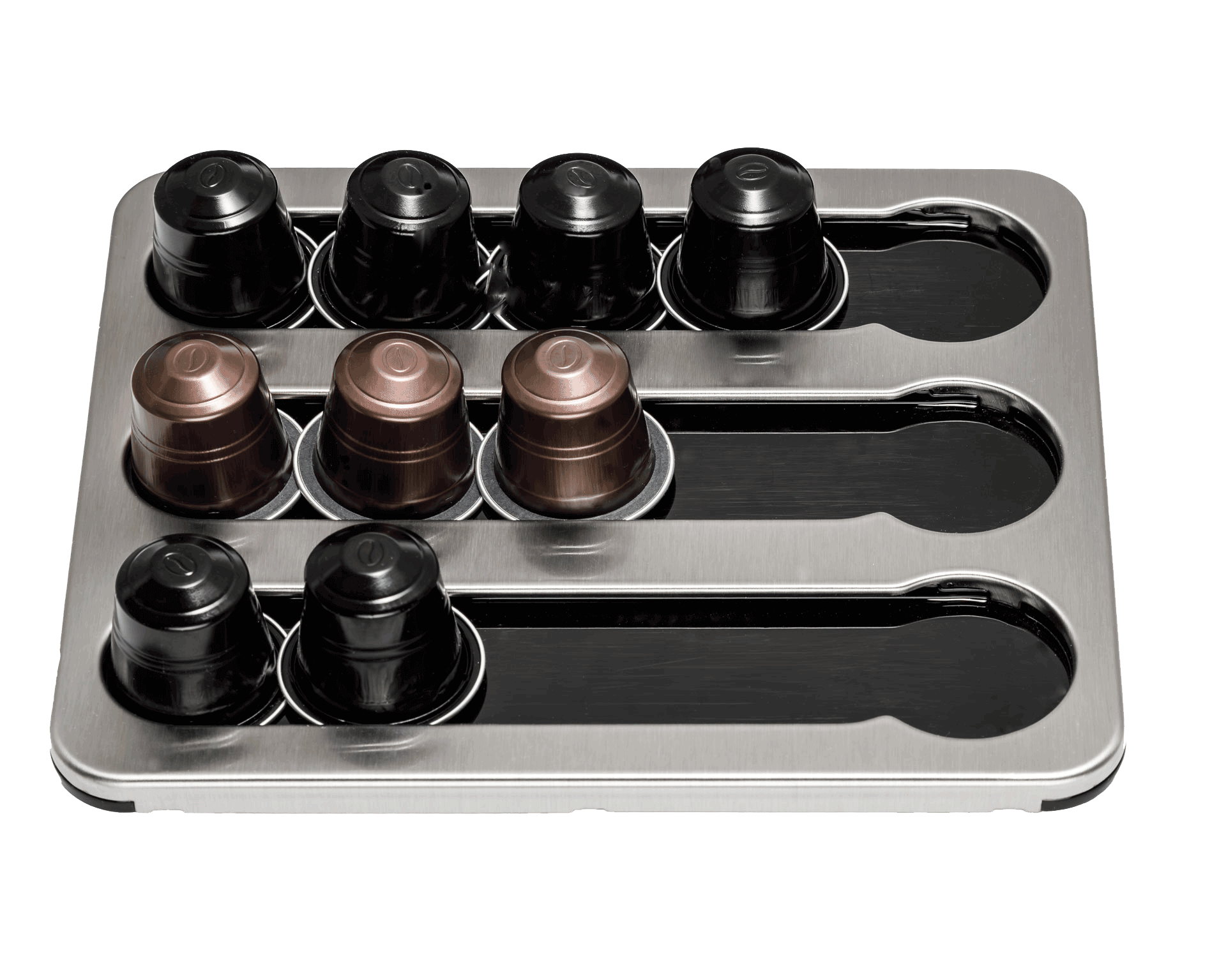 Portacápsulas Cuisine Barista plata