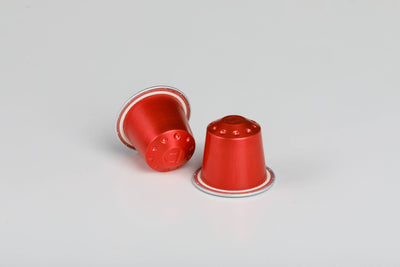 Two red Espresso by Ducati coffee capsules for Nespresso® Original machines