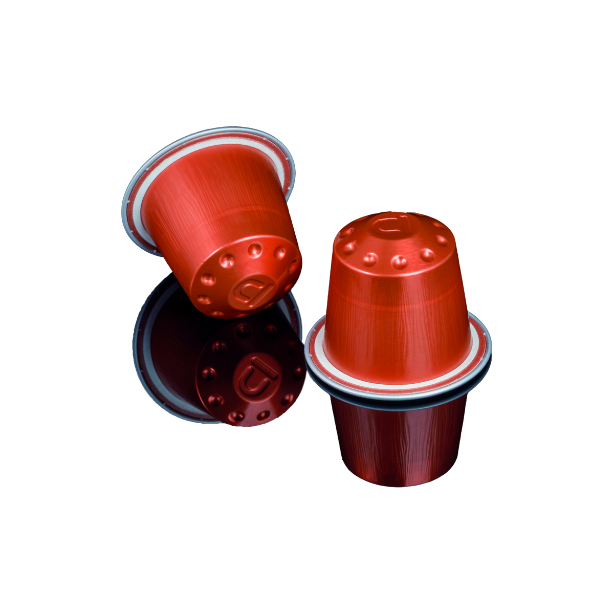 Zwei rote Espresso by Ducati Kaffeekapseln